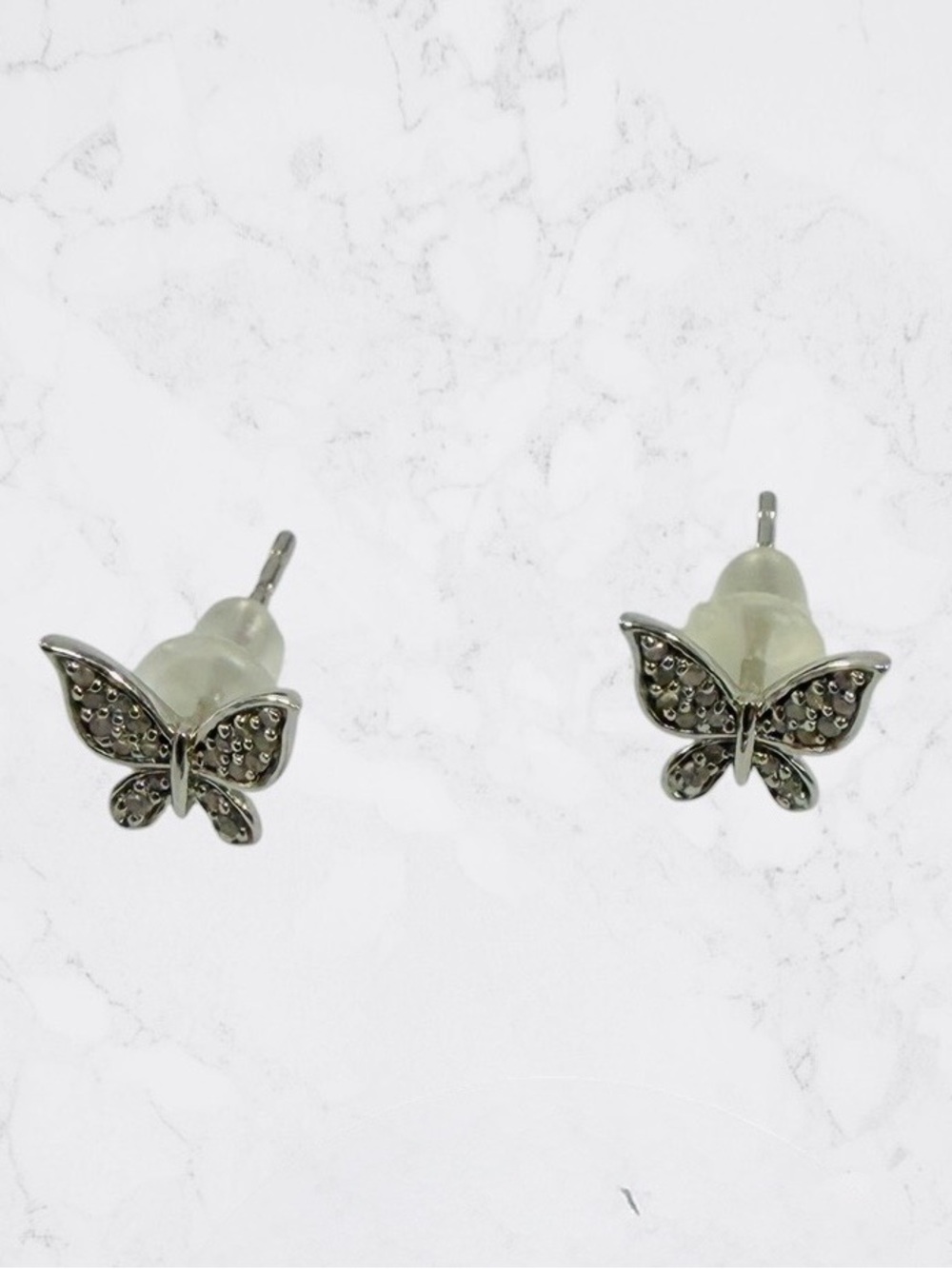 Sterling Silver 925 Butterfly Micro Mini Stud Earrings Fashion Jewelry Women’s